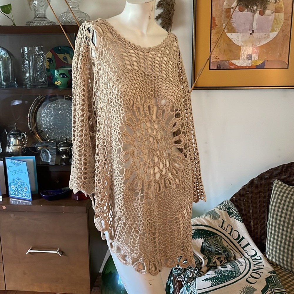 Thick crochet sweater (new with tags)